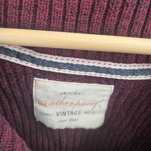 Original Weatherproof Vintage Burgundy 100% Cotton Sweater Size XXL - Picture 10 of 13